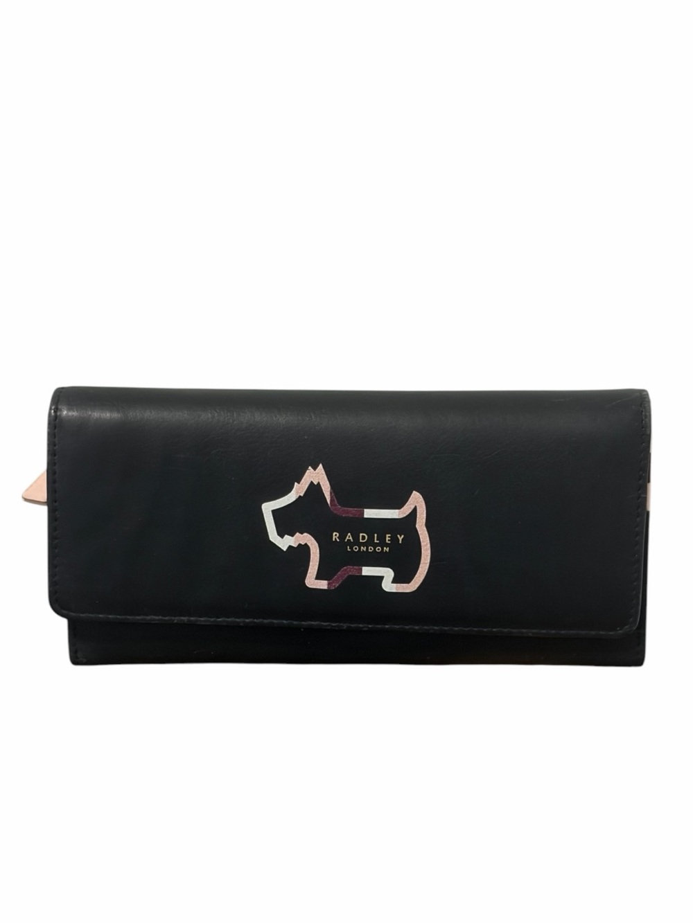 Radley London Black Heritage Scotty Dog Long Fold Over Wallet - Like New